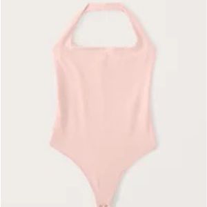 A&F PINK HALTER BODY SUIT